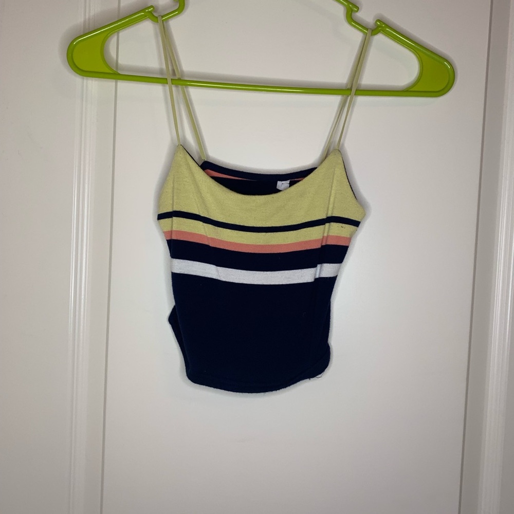 pac sun cropped stripes shirt